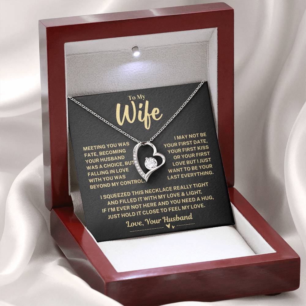 Wife Gift From Husband, "My Love & Light", Forever Love Necklace