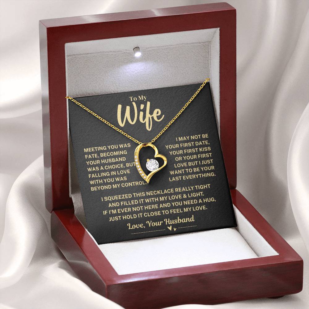 Wife Gift From Husband, "My Love & Light", Forever Love Necklace