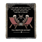 Personalized Skeleton Couples Heirloom Woven Blanket
