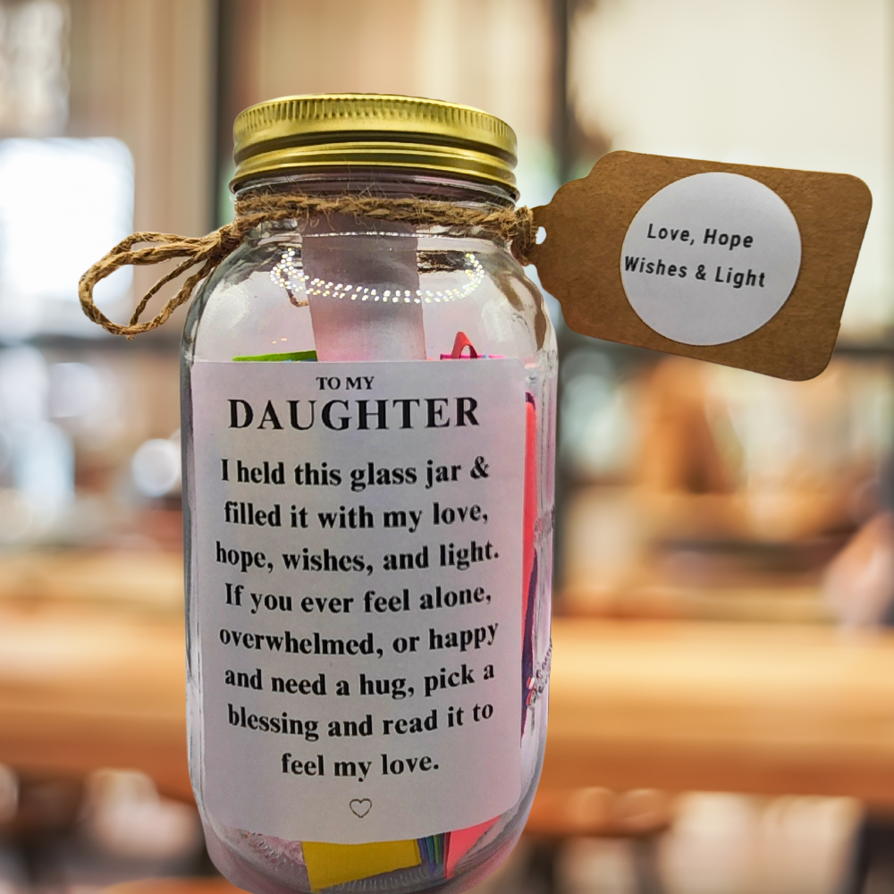 Daughter Jar of Love, Hope,Wishes and Light