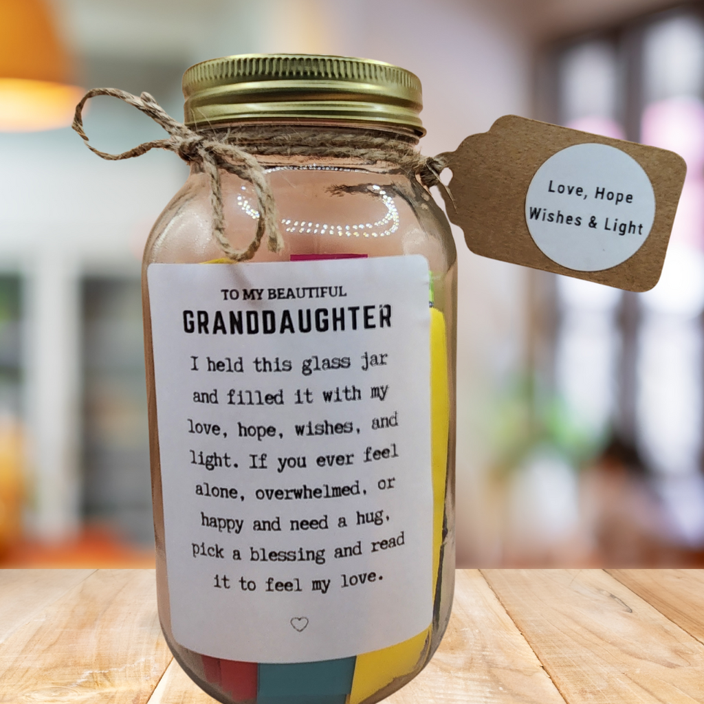 Granddaughter Pickle Jar of Love, Hope,Wishes and Light