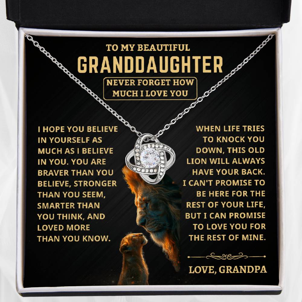 Beautiful Granddaughter Gift "This old lion will always have your back"