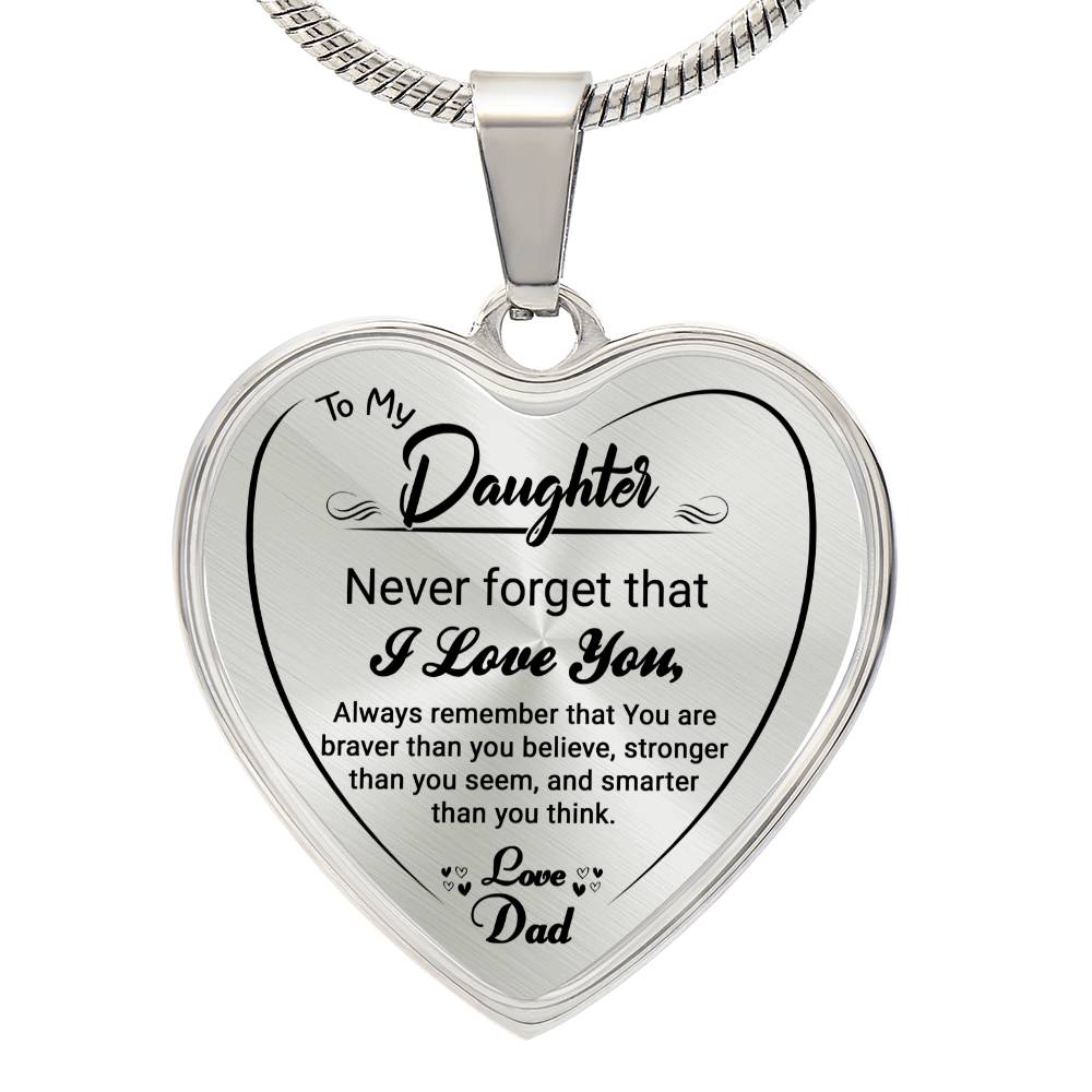 Daughter Gift-Heart Luxury Necklace-From Dad