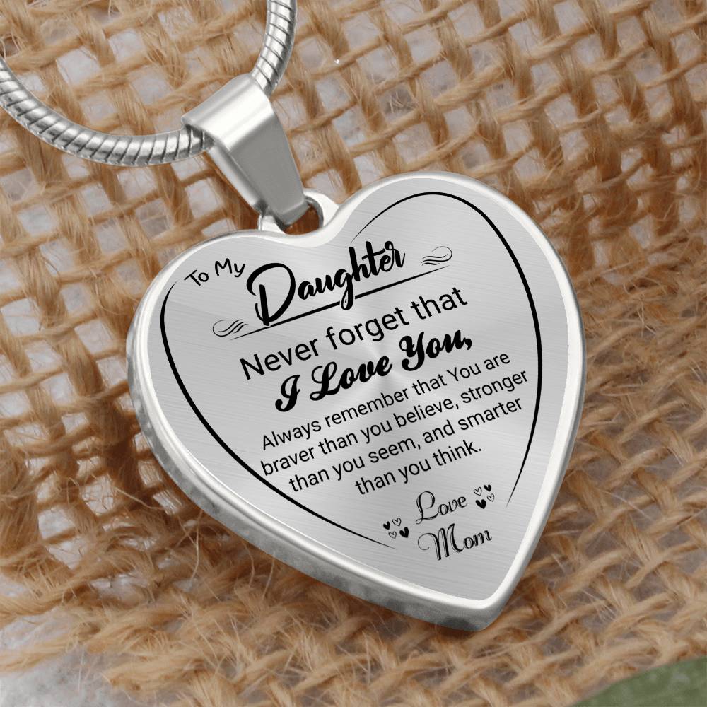 Daughter Gift-Heart Luxury Necklace-From Mum