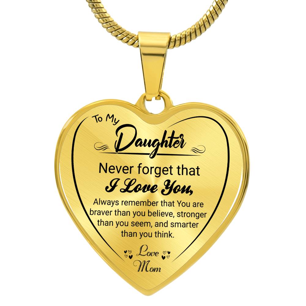 Daughter Gift-Heart Luxury Necklace-From Mum