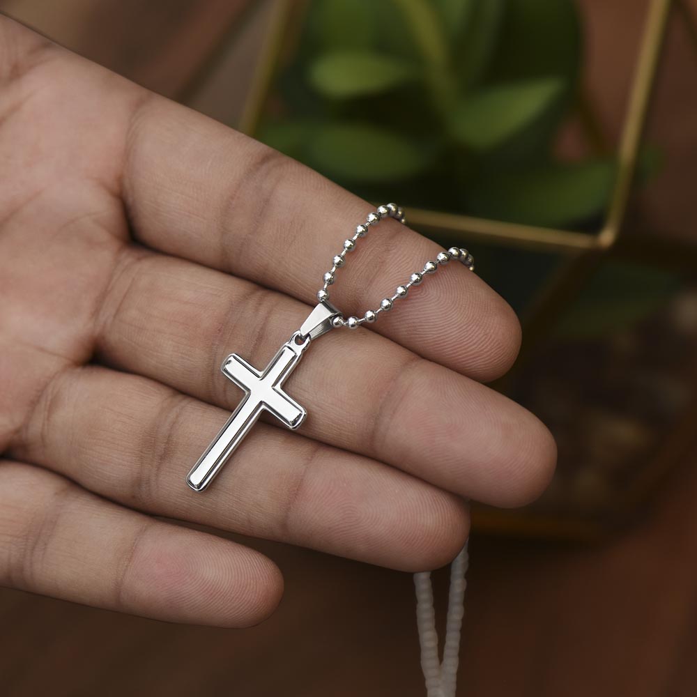 Granddaughter Gift,"Never Forget", Cross Necklace