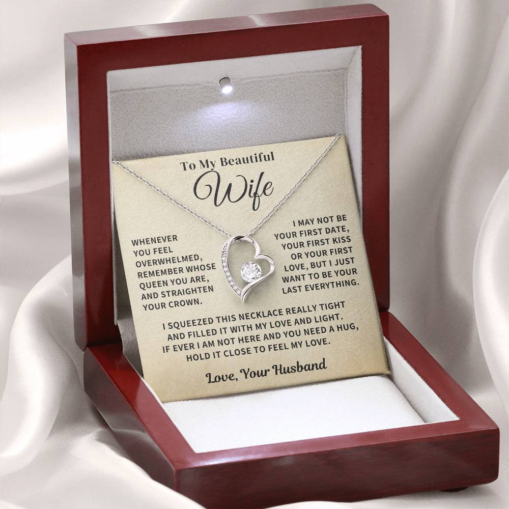 Wife Gift- Straighten Your Crown- Forever Love Necklace