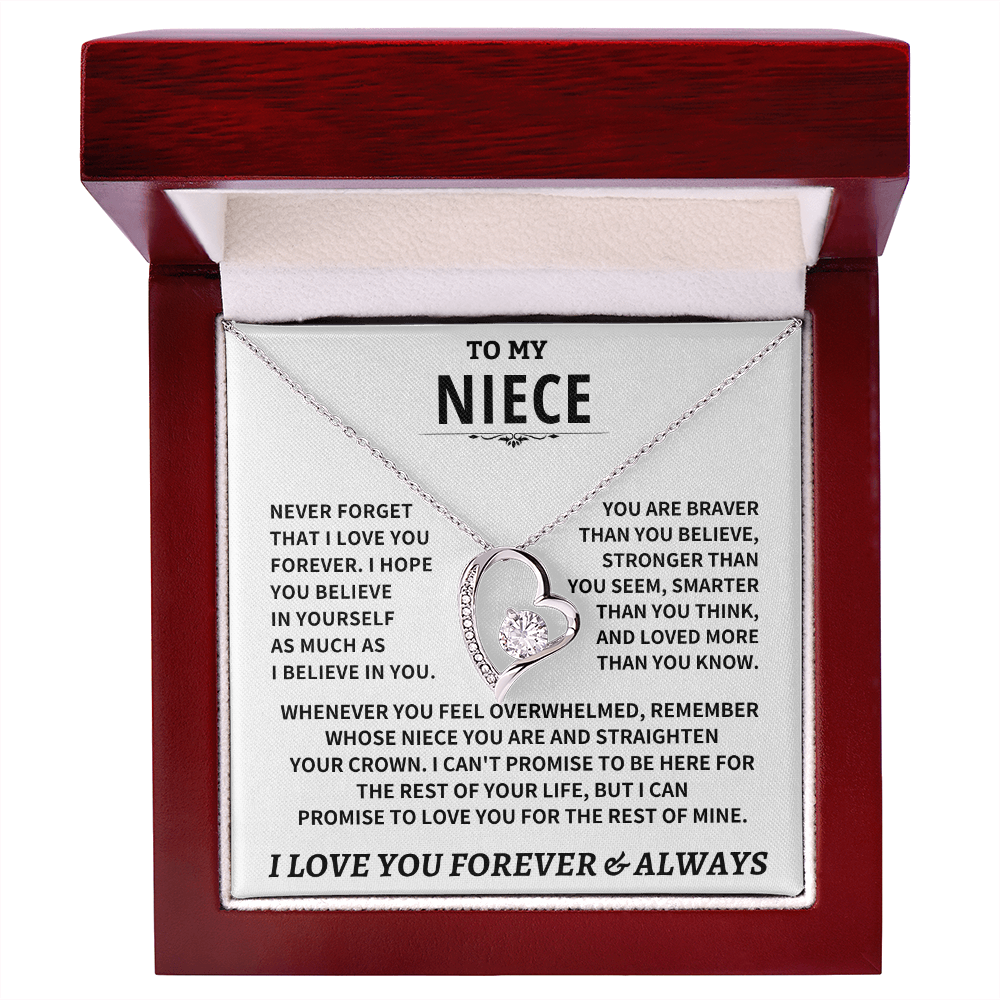 To My Niece Necklace – Inspirational Gift for Niece | Love You Forever Jewelry from Aunt or Uncle