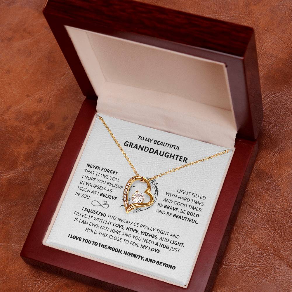 Granddaughter Gift-Love you forever Necklace