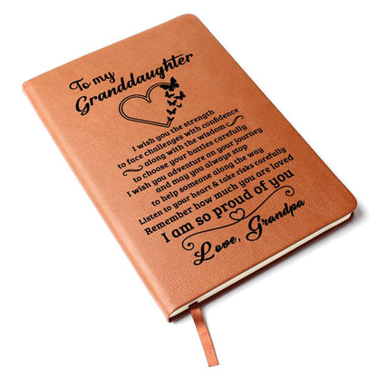 Granddaughter Gift From Grandpa "Proud Of You", Graphic Journal
