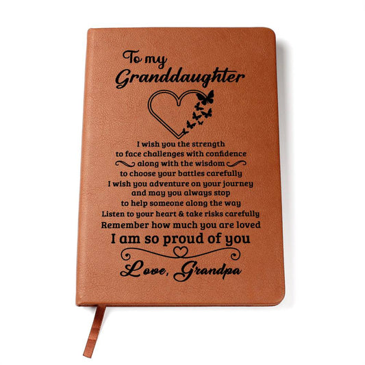 Granddaughter Gift From Grandpa "Proud Of You", Graphic Journal