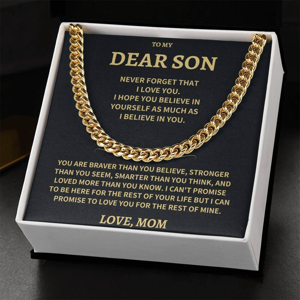 Son Gift-Never Forget-From MOM