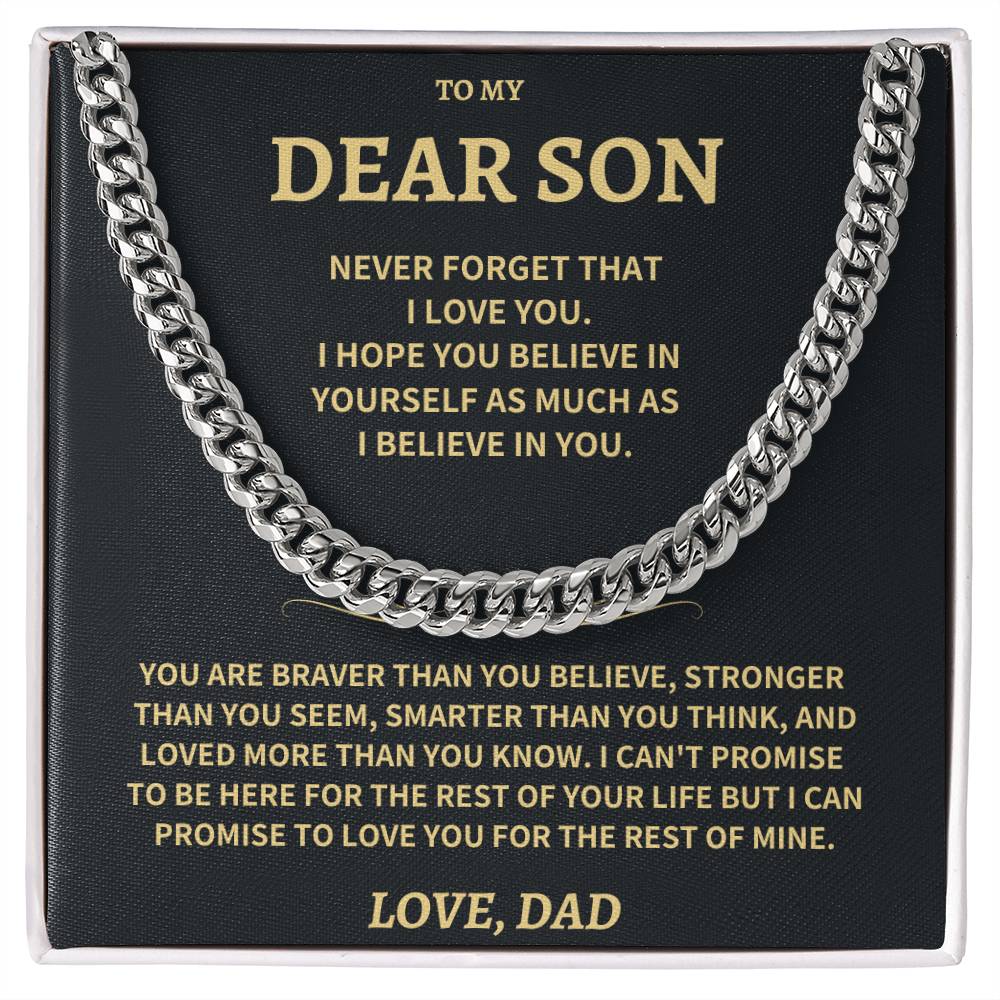 Son Gift-Cuban Link Chain-From Dad