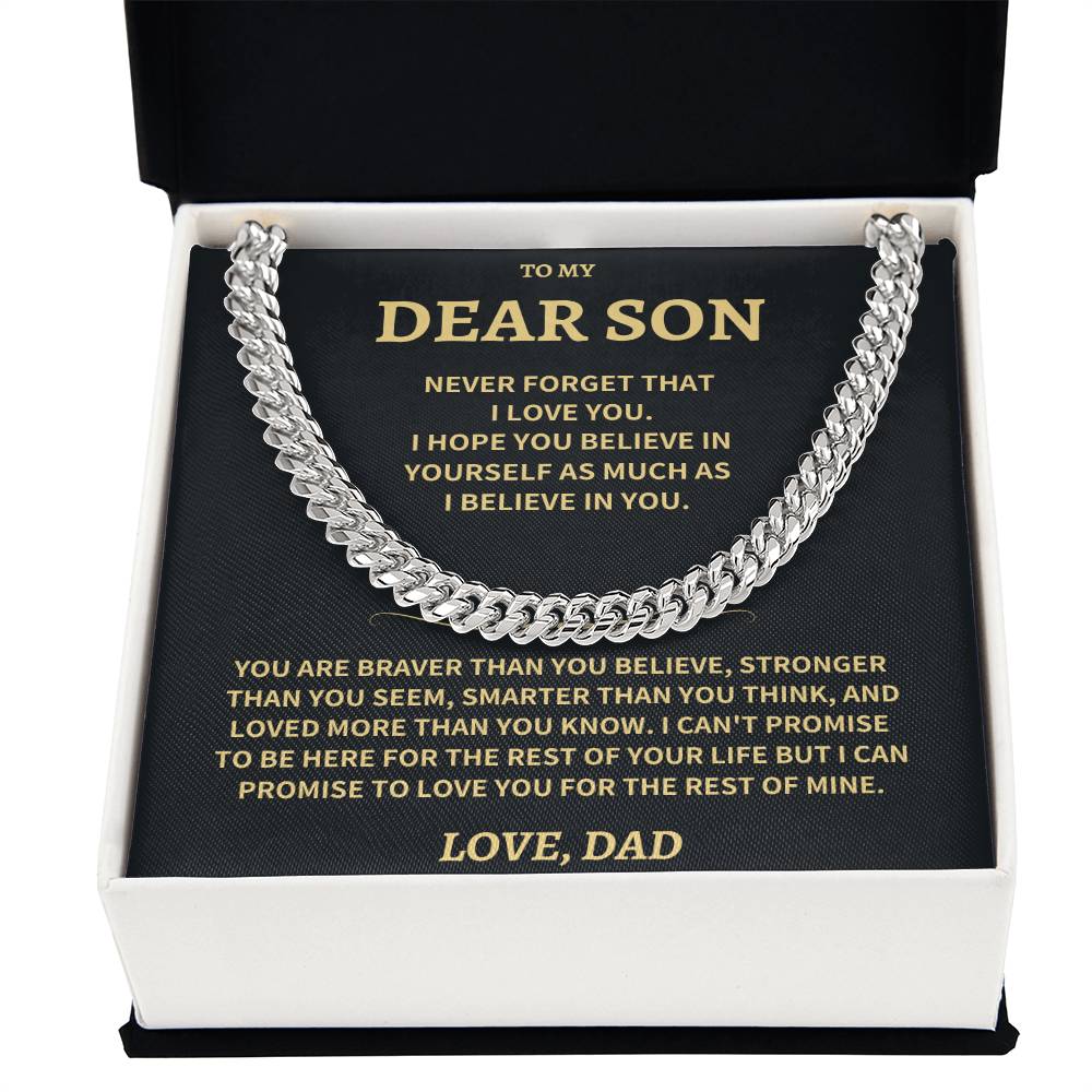 Son Gift-Cuban Link Chain-From Dad