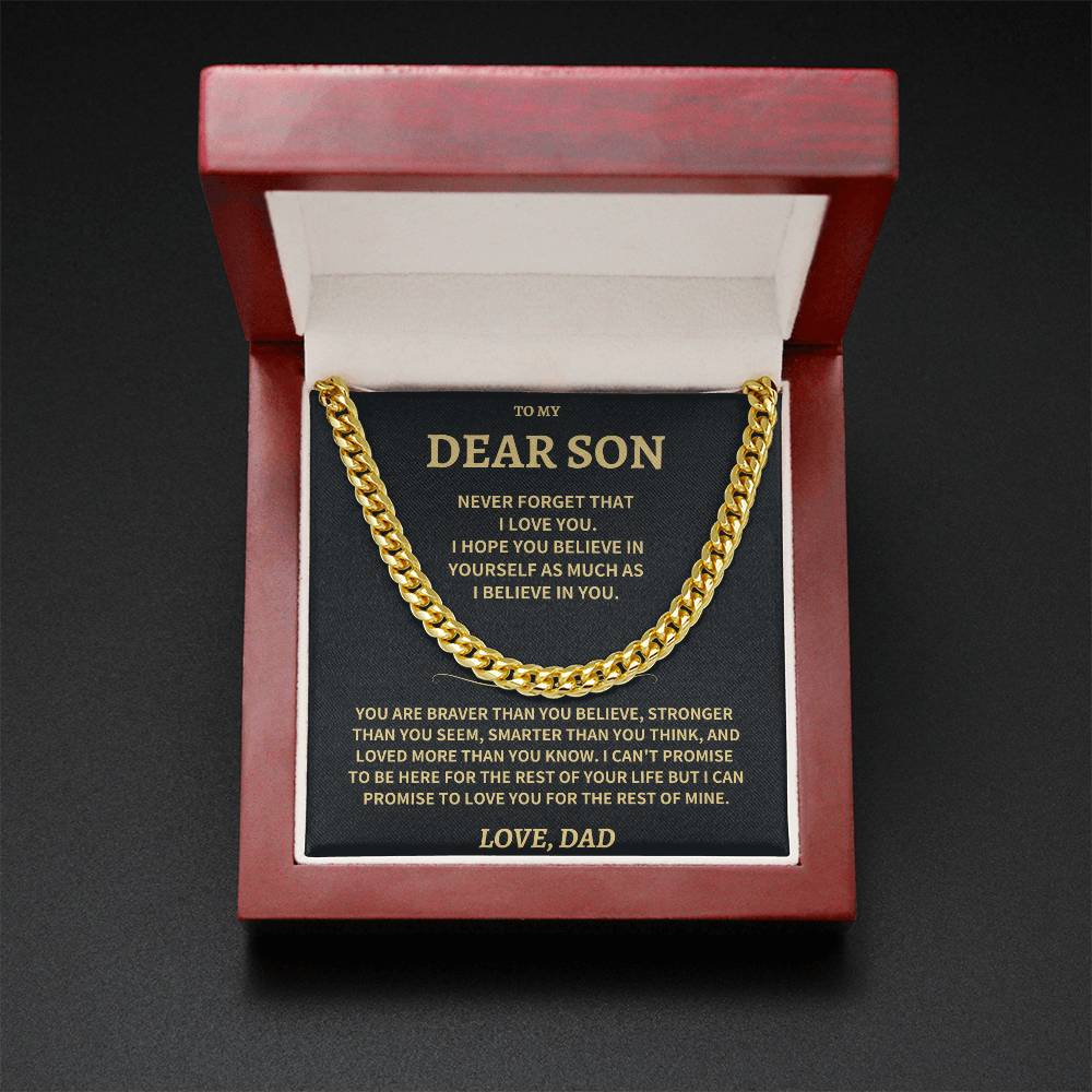 Son Gift-Cuban Link Chain-From Dad