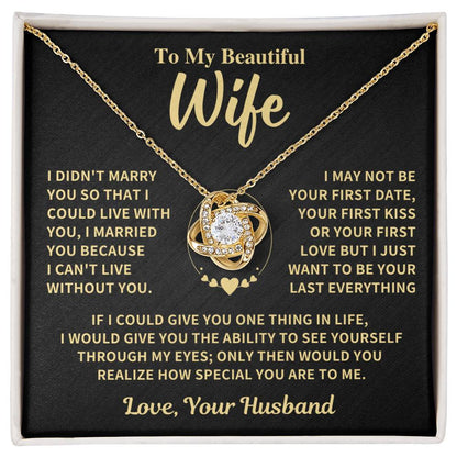 Wife Gift-Love Knot Necklace-From Husband