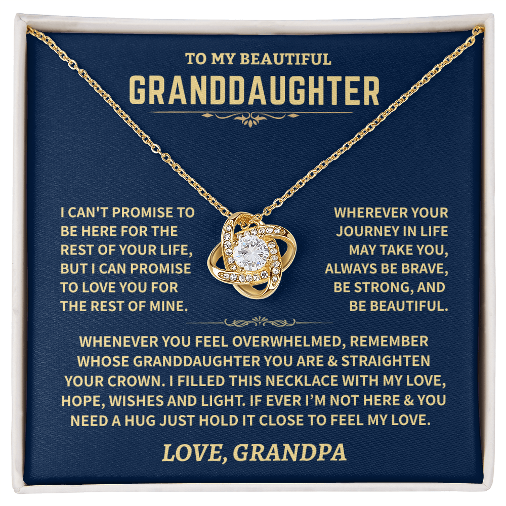 Granddaughter Gift From Grandpa, Knot Necklace