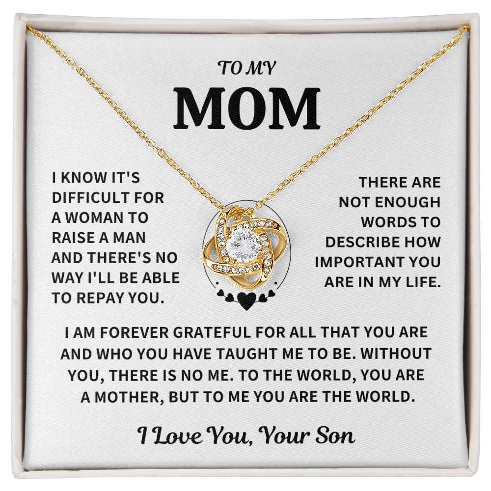 Mom Gift-From Son- Forever Grateful