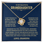 Granddaughter Gift From Grandpa, ""Love, Hope, Wishes & Light"