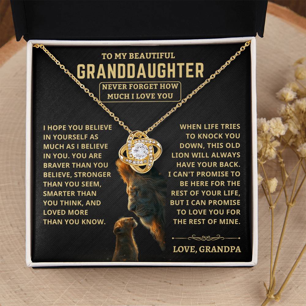 Beautiful Granddaughter Gift "This old lion will always have your back"