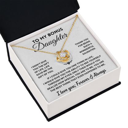 Bonus Daughter Gift,"Forever & Always", Knot Necklace