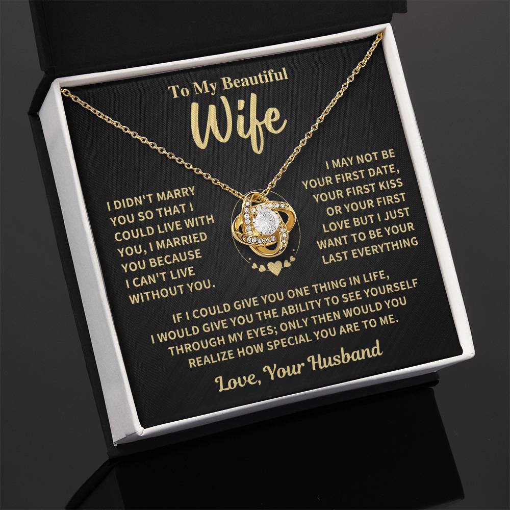 Wife Gift-Love Knot Necklace-From Husband