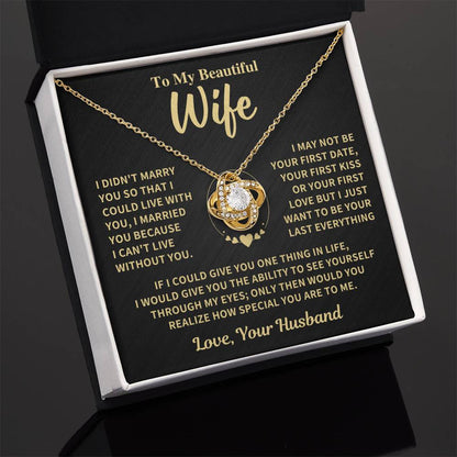 Wife Gift-Love Knot Necklace-From Husband