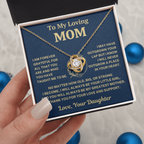 Mom Gift From Daughter, "Forever Grateful", Knot Necklace