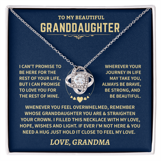 Granddaughter Gift From Grandma, Knot Necklace