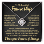 Future Wife Gift, "Your Last Everything", Knot Necklace