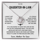 Daughter-In-Law Gift, "Filled with Love", Knot Necklace