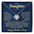 Daughter Gift,"Beautiful Chapters", Knot Necklace
