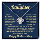 Daughter Gift,"Beautiful Chapters", Knot Necklace