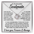 Soulmate Gift,"My Last Everything", Knot Necklace