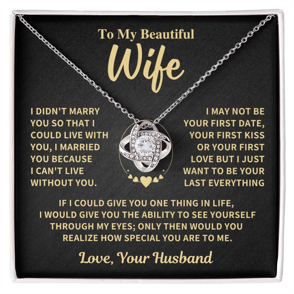 Wife Gift-Love Knot Necklace-From Husband