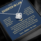 Daughter-In-Law Gift, "Filled With Love", Knot Necklace