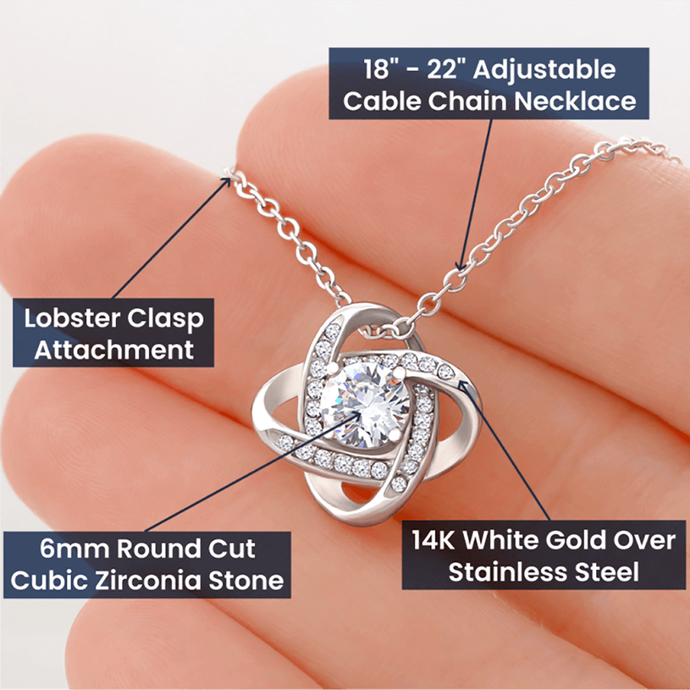 Beautiful Soulmate Gift, "Meeting You Was Fate", Knot Necklace