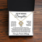 Bonus Daughter Gift, "Forever & Always", Knot Necklace