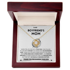 Boyfriend's Mom Gift- Forever Grateful-Love Knot Necklace