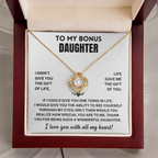 Bonus Daughter Gift,"I Love You", Knot Necklace