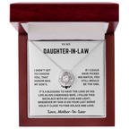 Daughter-In-Law Gift, "Filled with Love", Knot Necklace