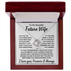 Future Wife Gift, "Forever & Always", Knot Necklace