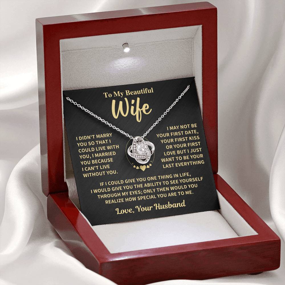 Wife Gift-Love Knot Necklace-From Husband