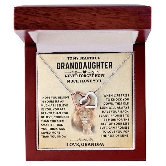 Granddaugher Gift, "This old lion will always have your back"