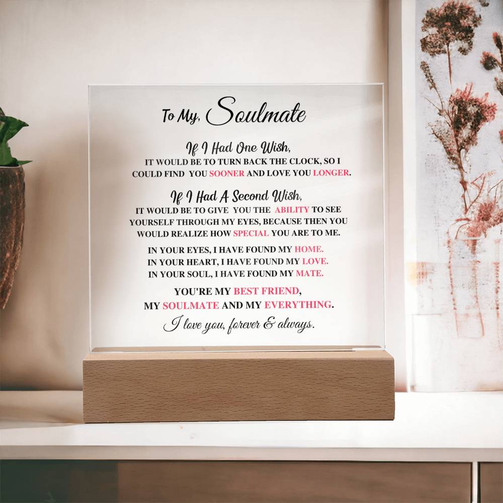 Soulmate Gift- My Everything- Acrylic Plaque