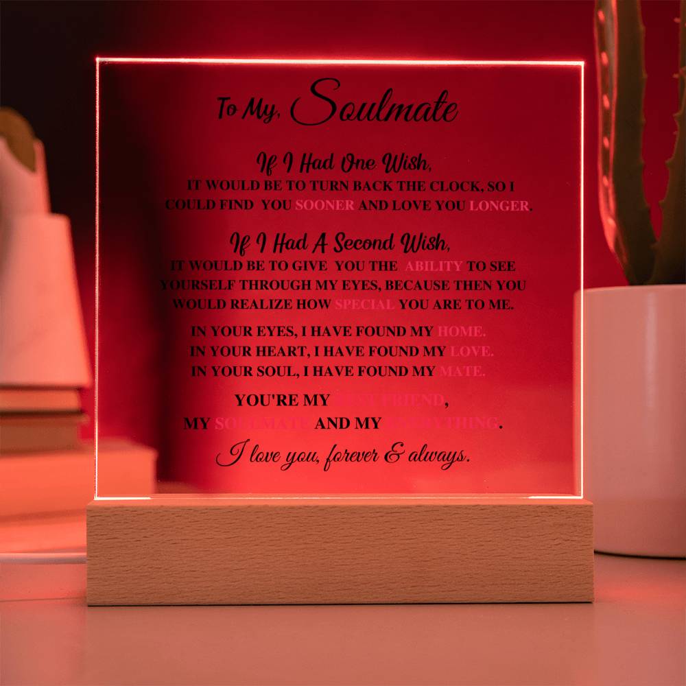 Soulmate Gift- My Everything- Acrylic Plaque