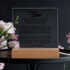 To My Son Gift From Dad - Keep Moving Forward, LED Acrylic Plaque