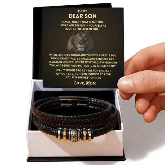 Son Bracelet Gift- I Believe In You- From Mom