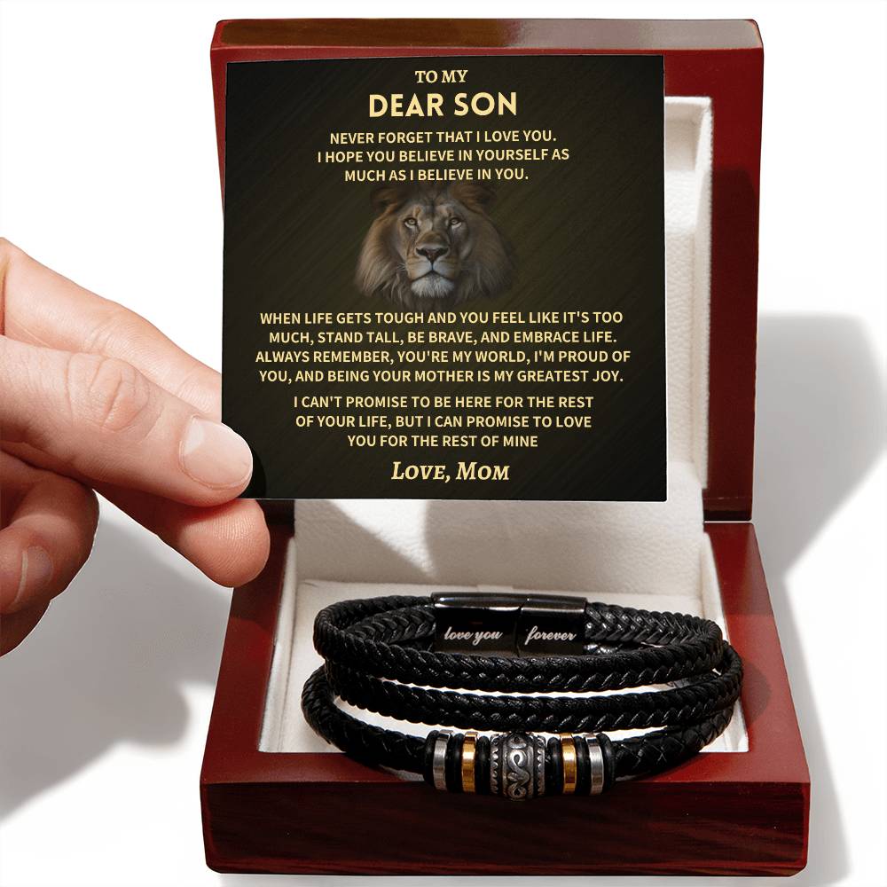 Son Bracelet Gift- I Believe In You- From Mom
