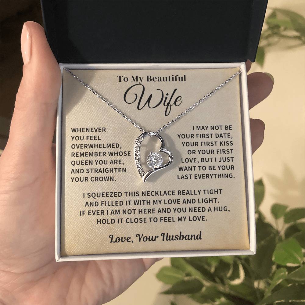 Wife Gift- Straighten Your Crown- Forever Love Necklace